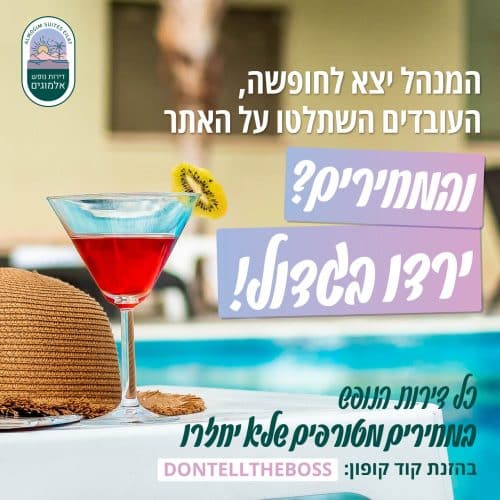 המנהל יצא לחופשה, העובדים השטלתו על האתר. והמחירים? ירדו בגדול!